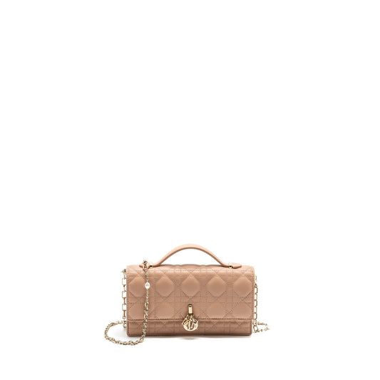 Dior My Purse Lambskin Handbag Beige Mini Travel Bag