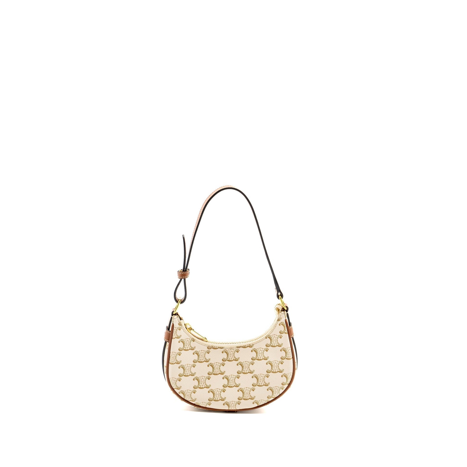 Luxury Mini Ava Bag Triomphe Calfskin Ghw Canvas White Travel Bag