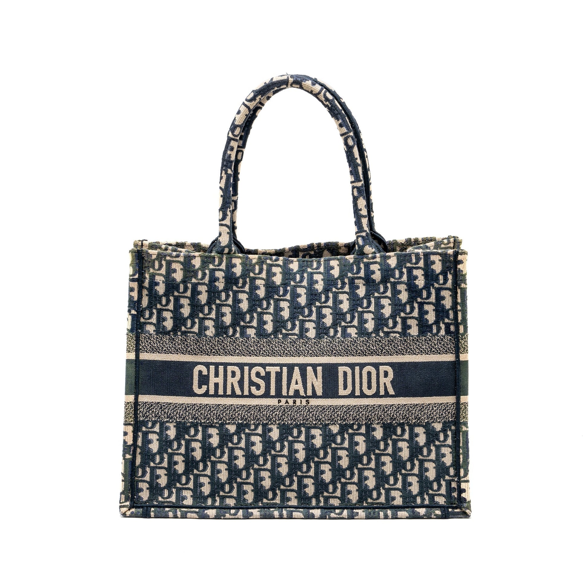 Dior Book Tote Oblique Embroidery Handbag Blue Medium Tote Bag Blue Handbag