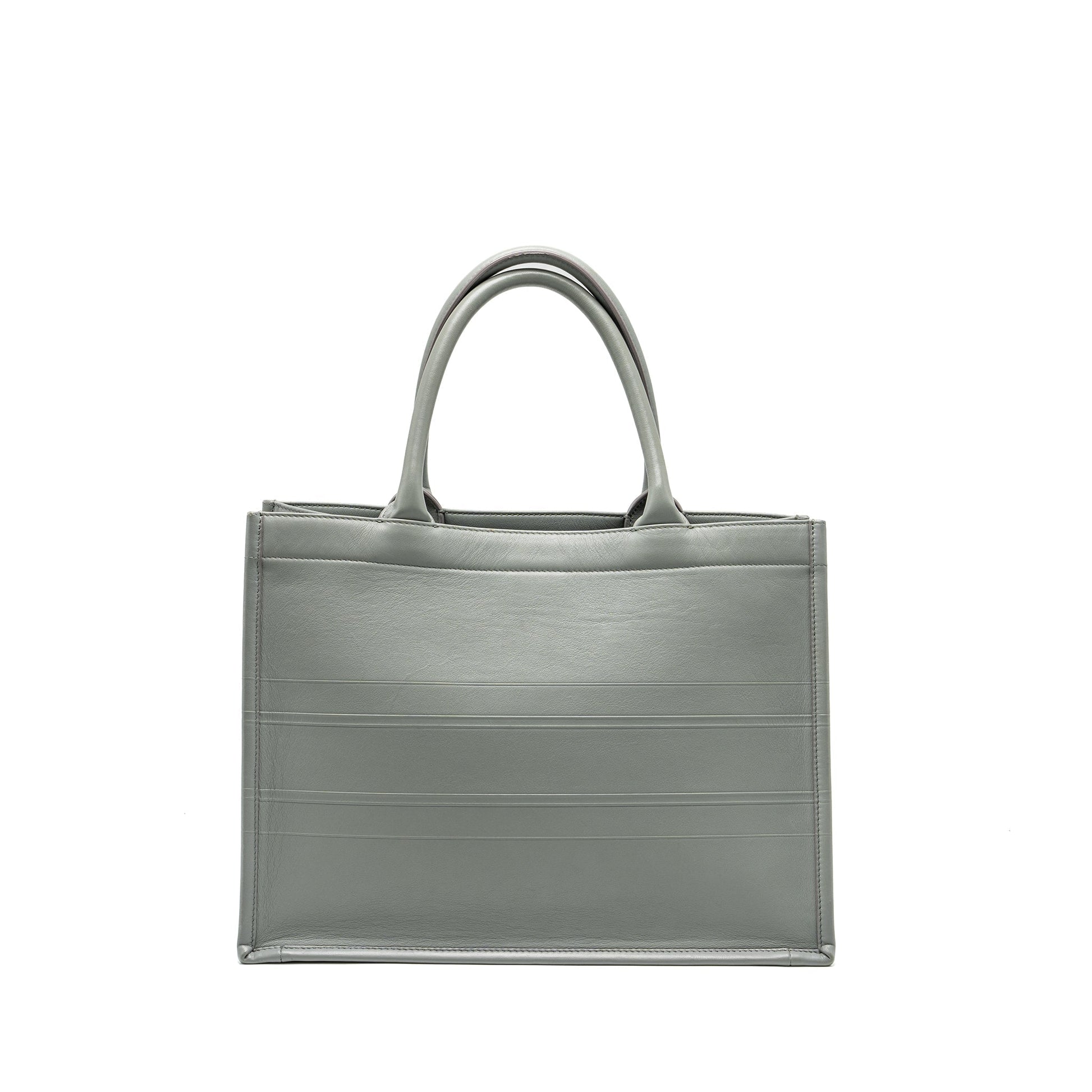 Dior Booktote Calfskin Grey Handbag Medium Tote Bag