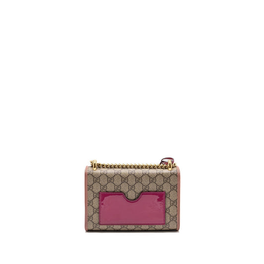 Gucci Padlock Crossbody Bag Patent Multicolour Canvas