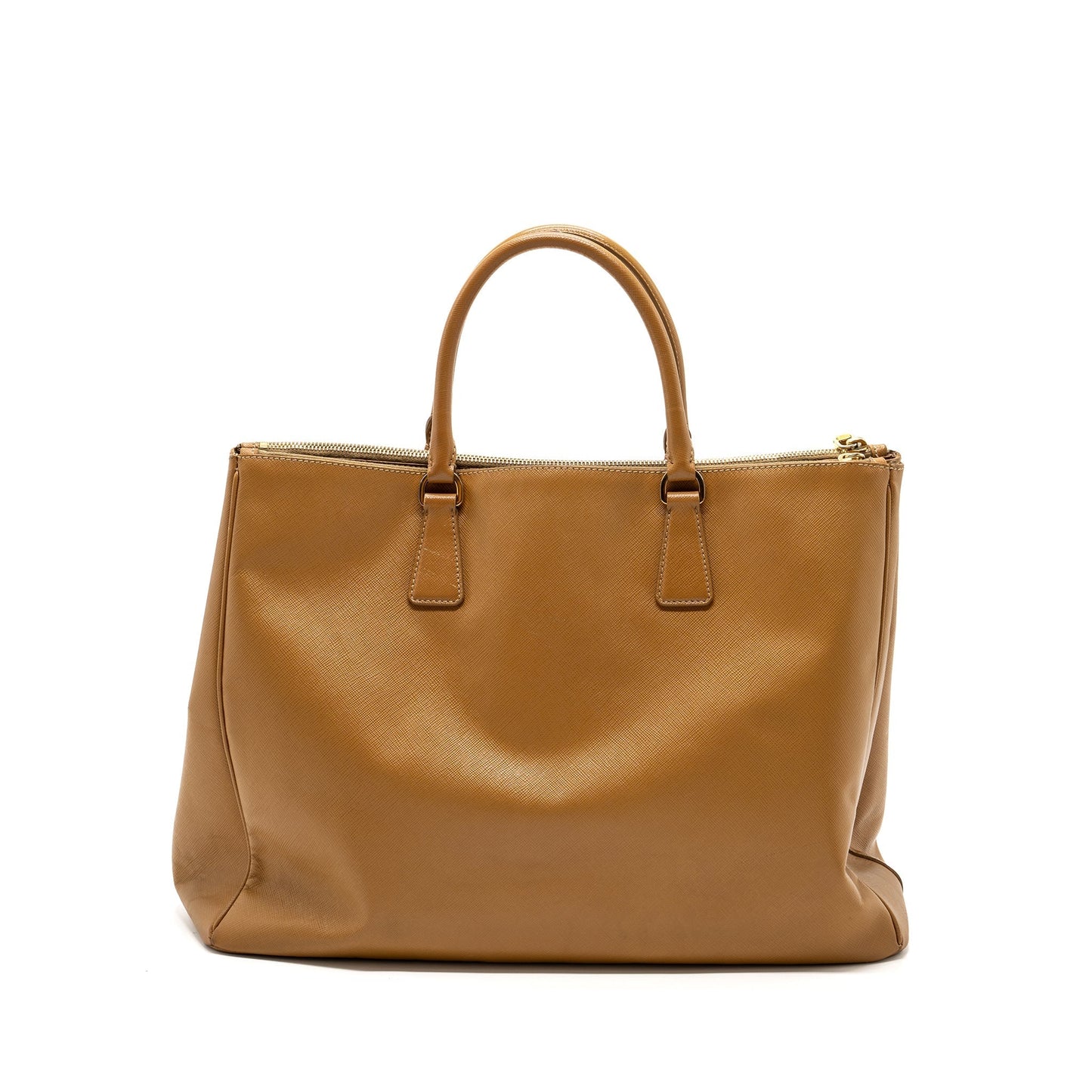 Prada X Double Zip Tote Purse Saffiano Calfskin Large Tote Bag