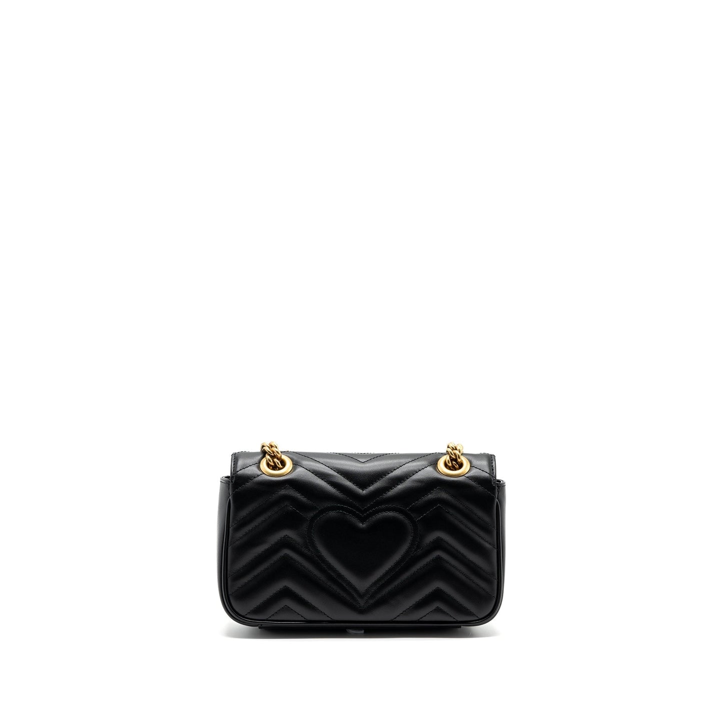 Gucci Marmont Calfskin Handbag Black Mini Travel Bag
