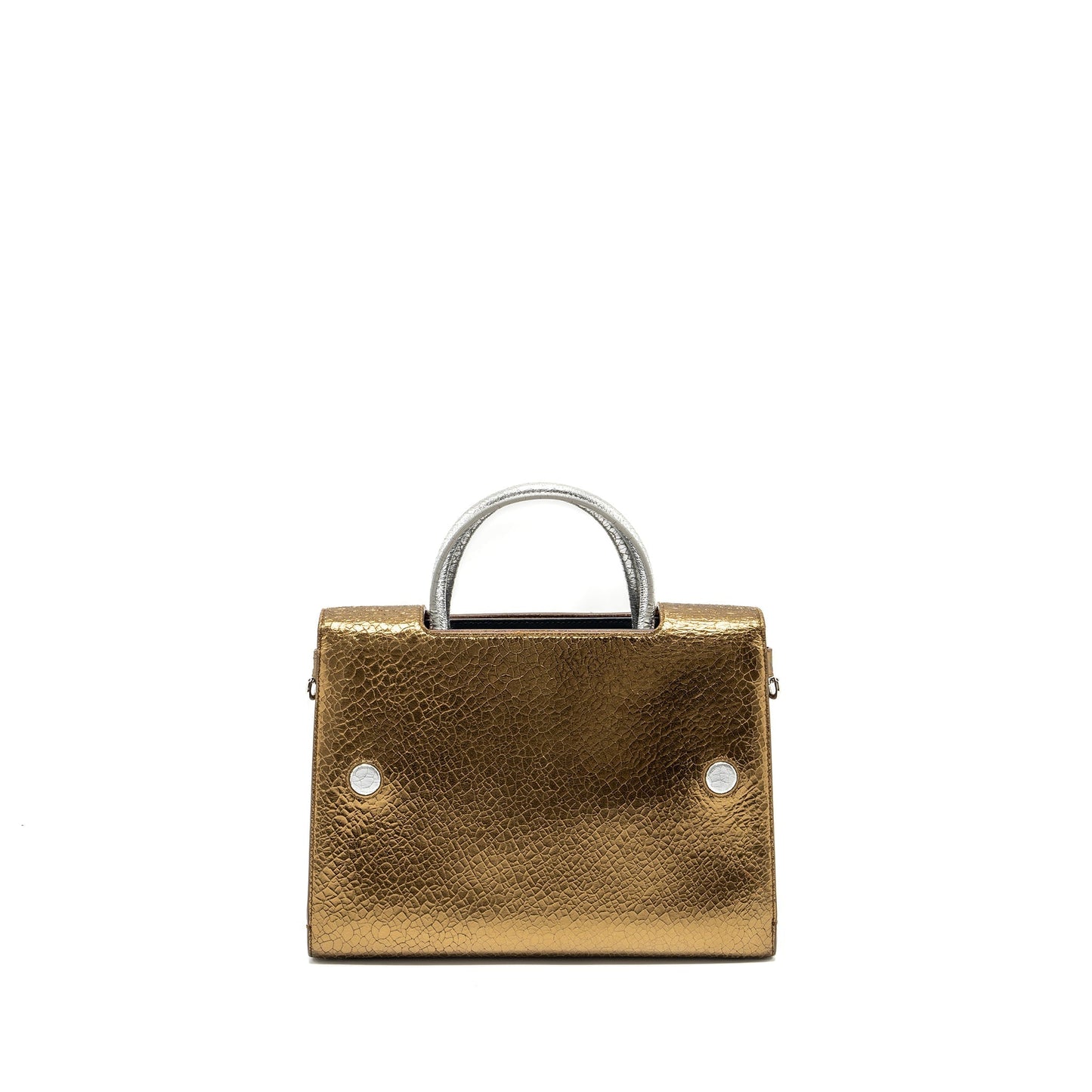 Dior Top Hanbdle Tote Purse Multicolour Metallic Bronze Silver Tote Bag