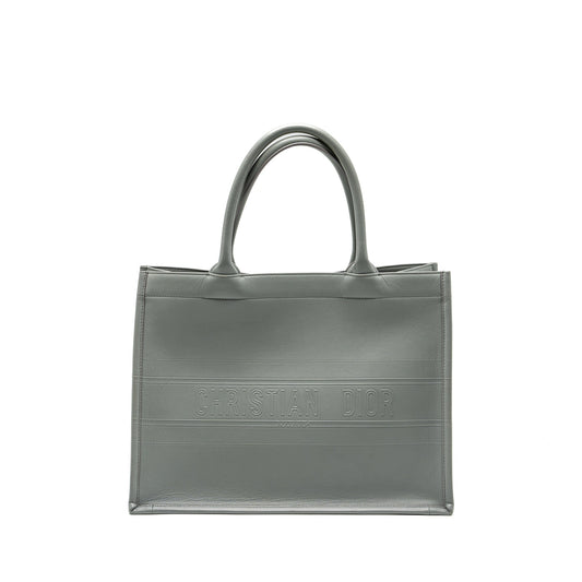 Dior Booktote Calfskin Grey Handbag Medium Tote Bag