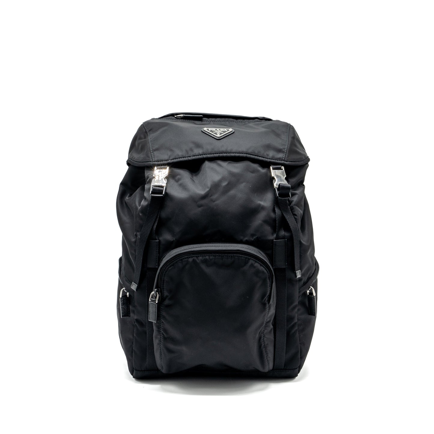 Prada Backpack Re Saffiano Handbag Nylon Black