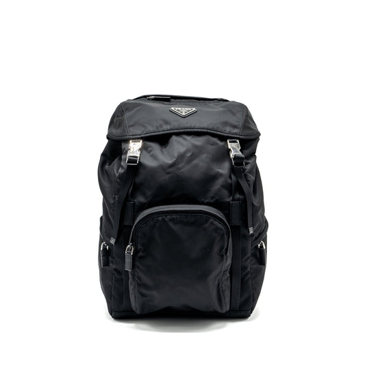 Prada Backpack Re Saffiano Handbag Nylon Black