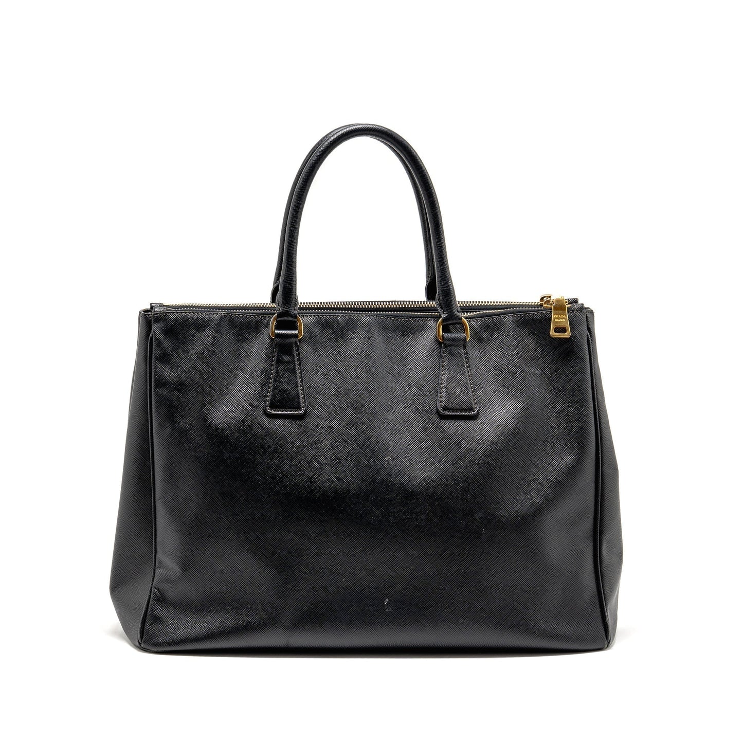 Prada Saffiano Tote Purse Calfskin Handbag Black Tote Bag