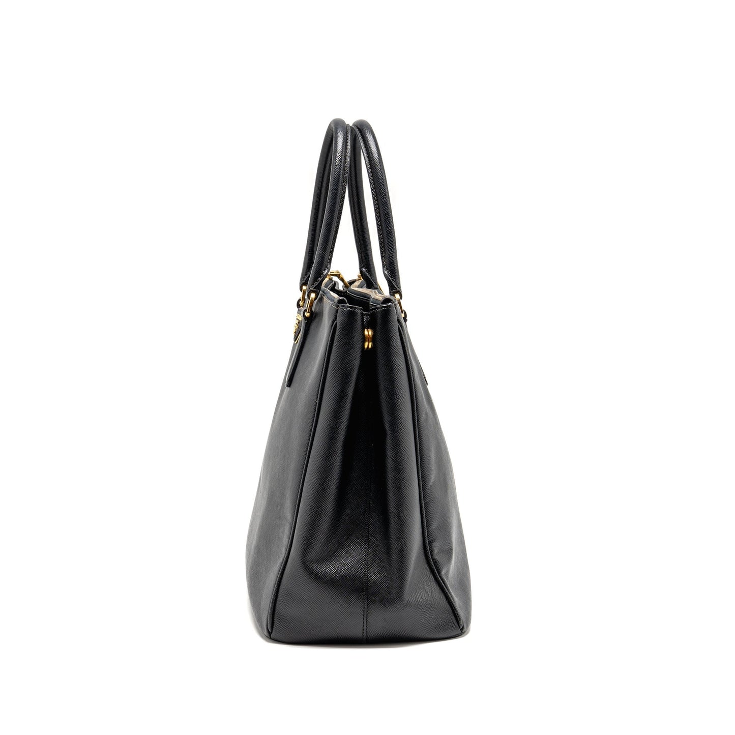 Prada Saffiano Tote Purse Calfskin Handbag Black Tote Bag