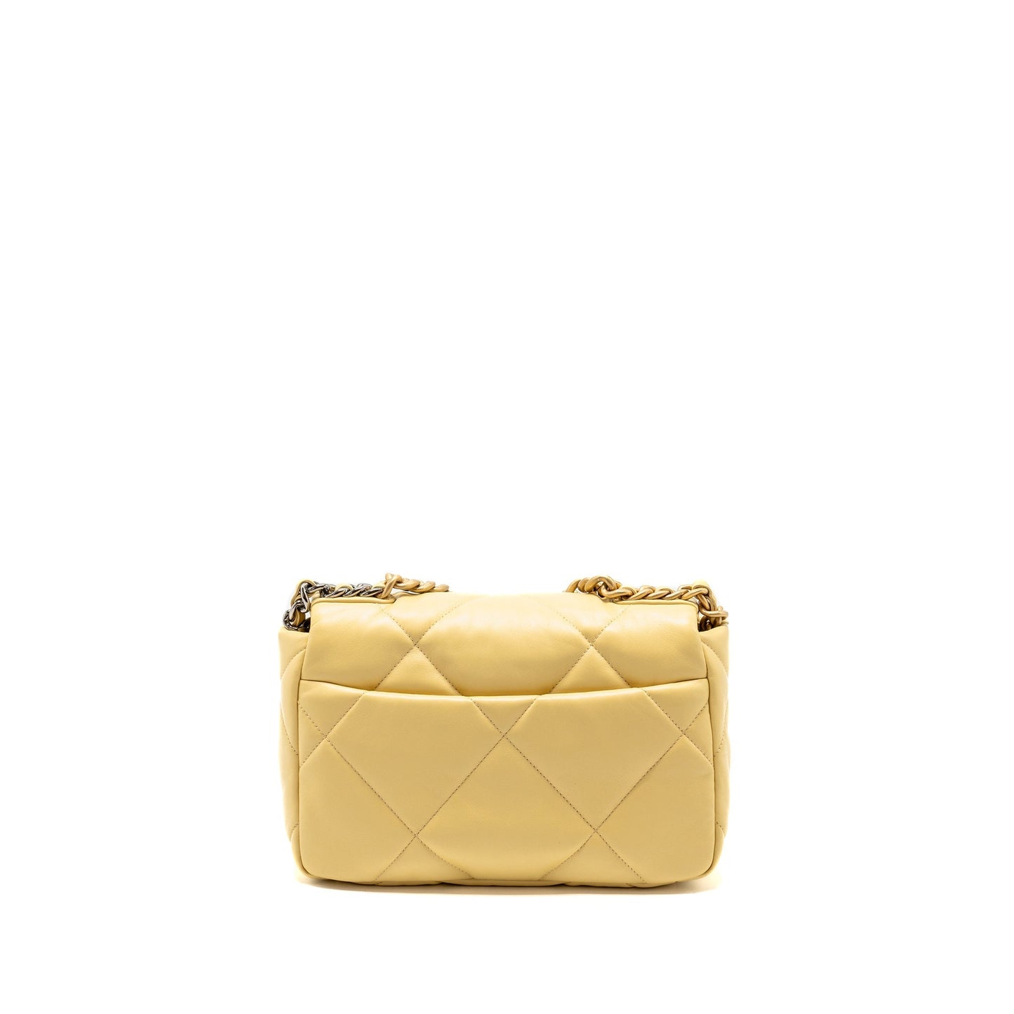 Chanel 19 Lambskin Yellow Hardware Microchip Multicolour Small Handbag