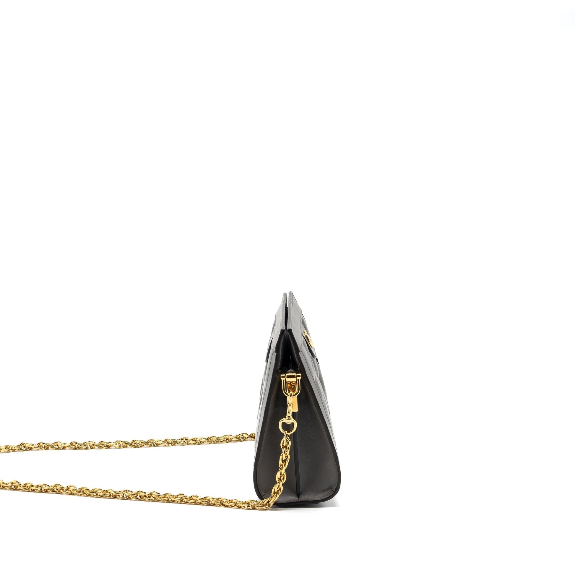 Gucci Crossbody Bag Calfskin Grey Chain