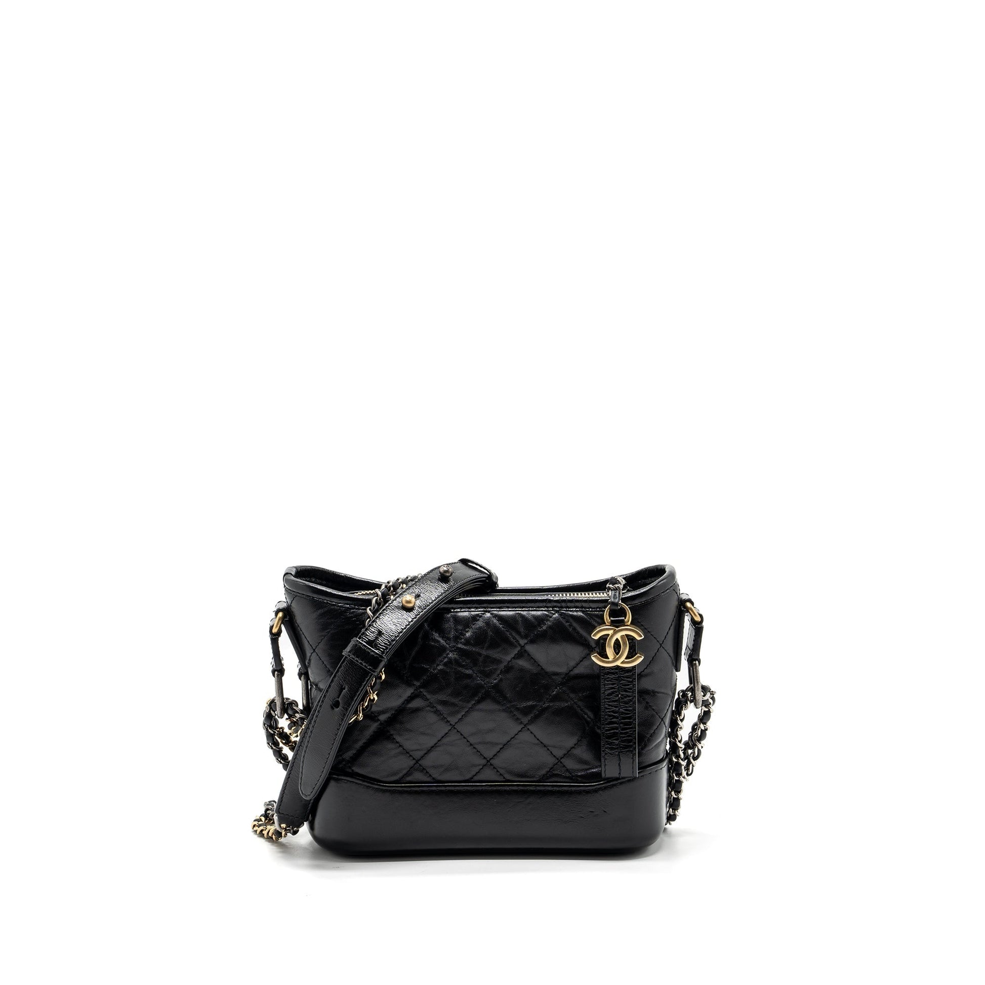 Chanel Gabrielle hobo calfskin Hardware Multicolour Black Small Shoulder Bag Multicolour Hardware