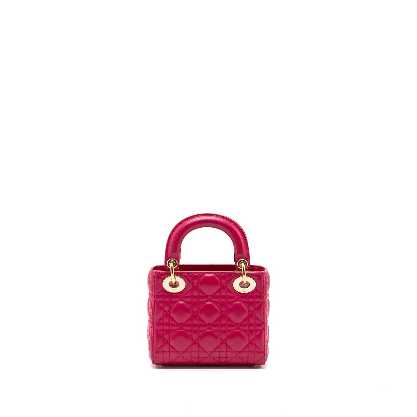 Dior Lady Lambskin Handbag Pink Mini Travel Bag