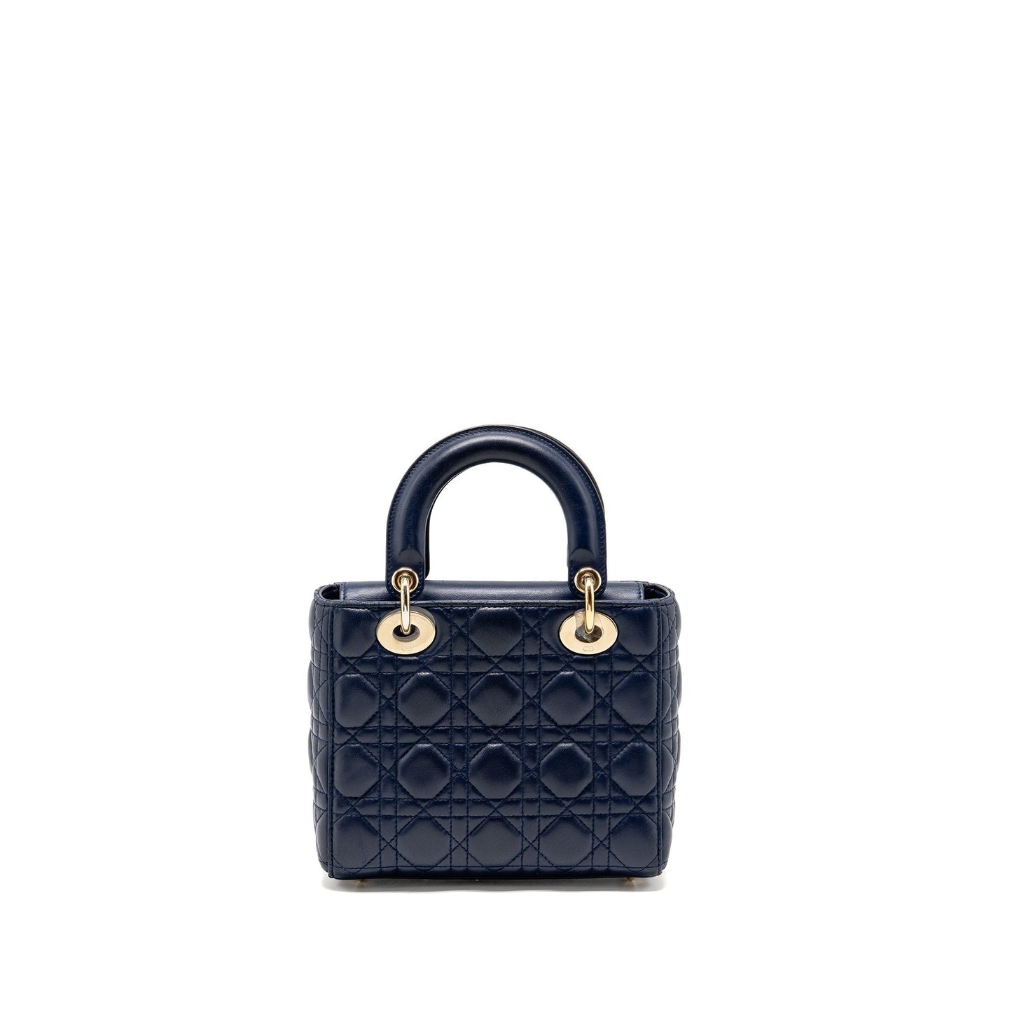 Dior My Lady Lambskin Dark Handbag Blue Small Travel Bag