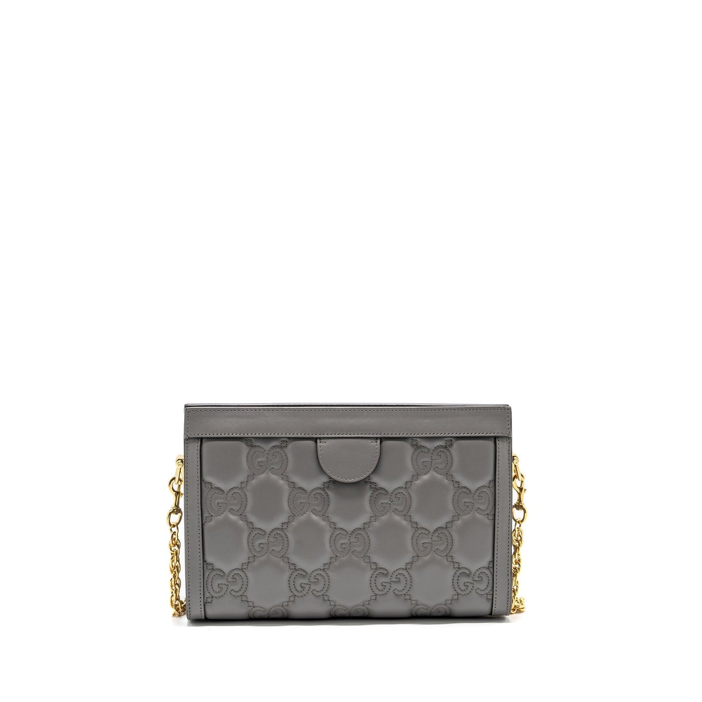 Gucci Crossbody Bag Calfskin Grey Chain