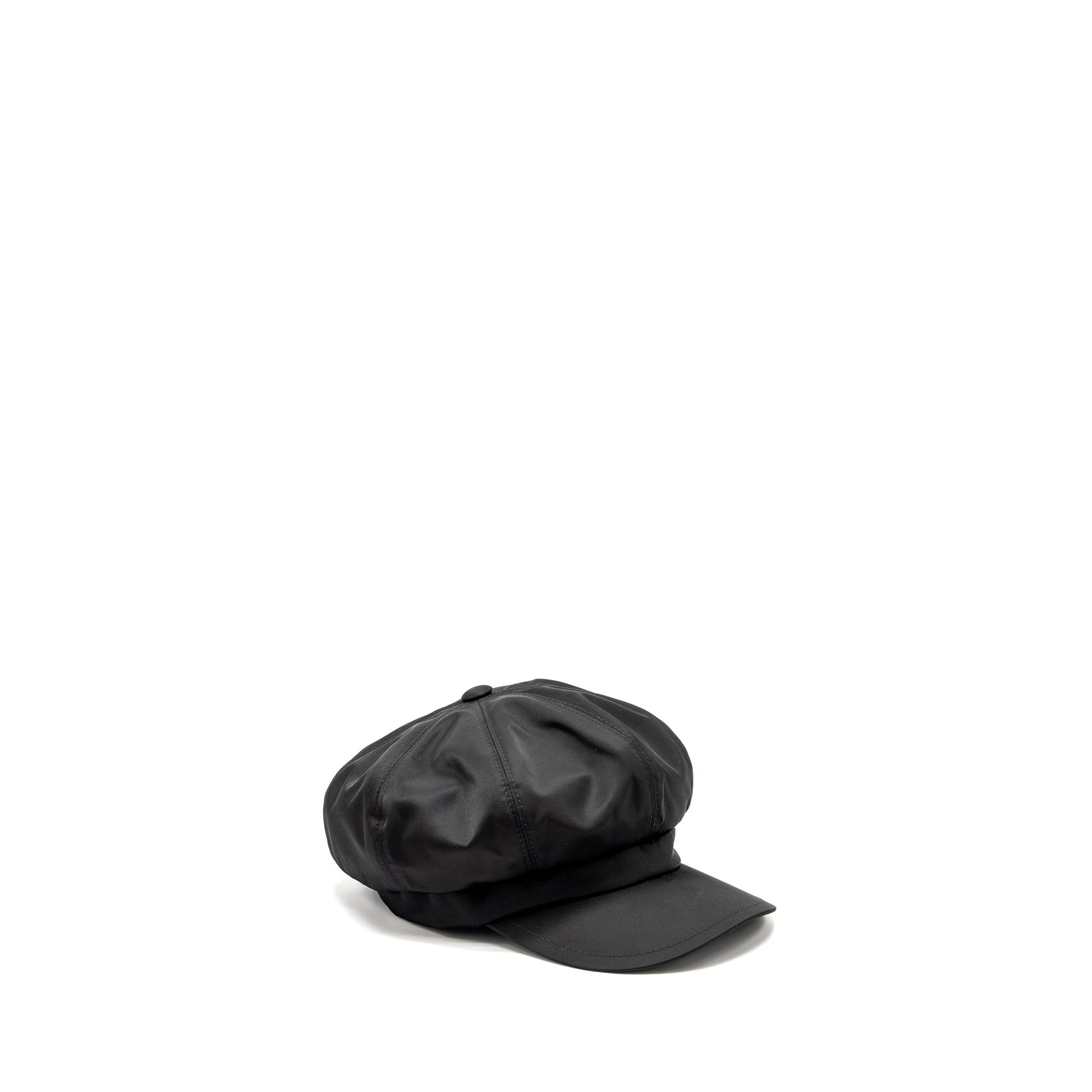 Prada Size M Re Newsboy WomenâS Cap Handbag Nylon Black Travel Bag