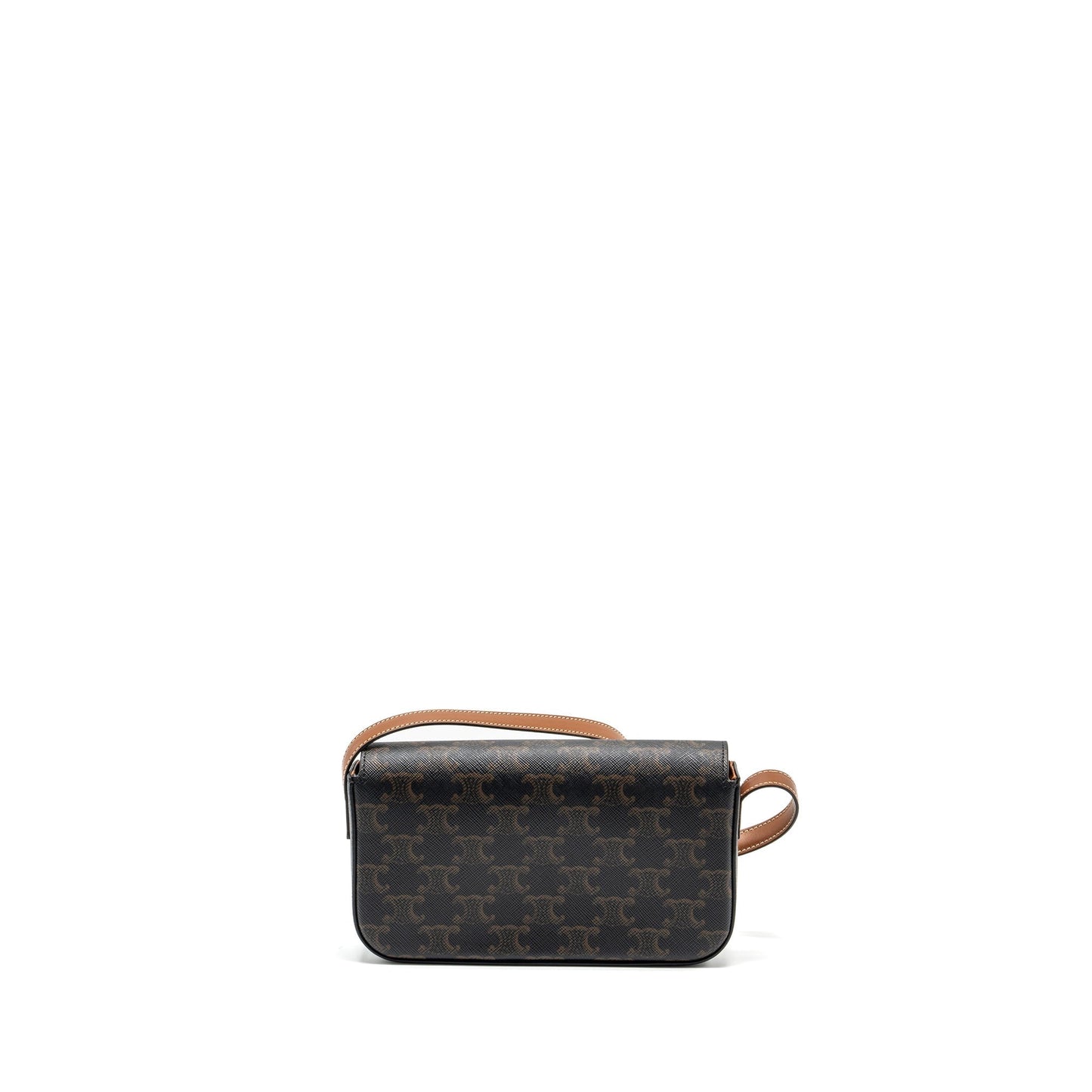 Celine Triomphe Shouder Purse Triomphe Calfskin Handbag Canvas Tan Travel Bag