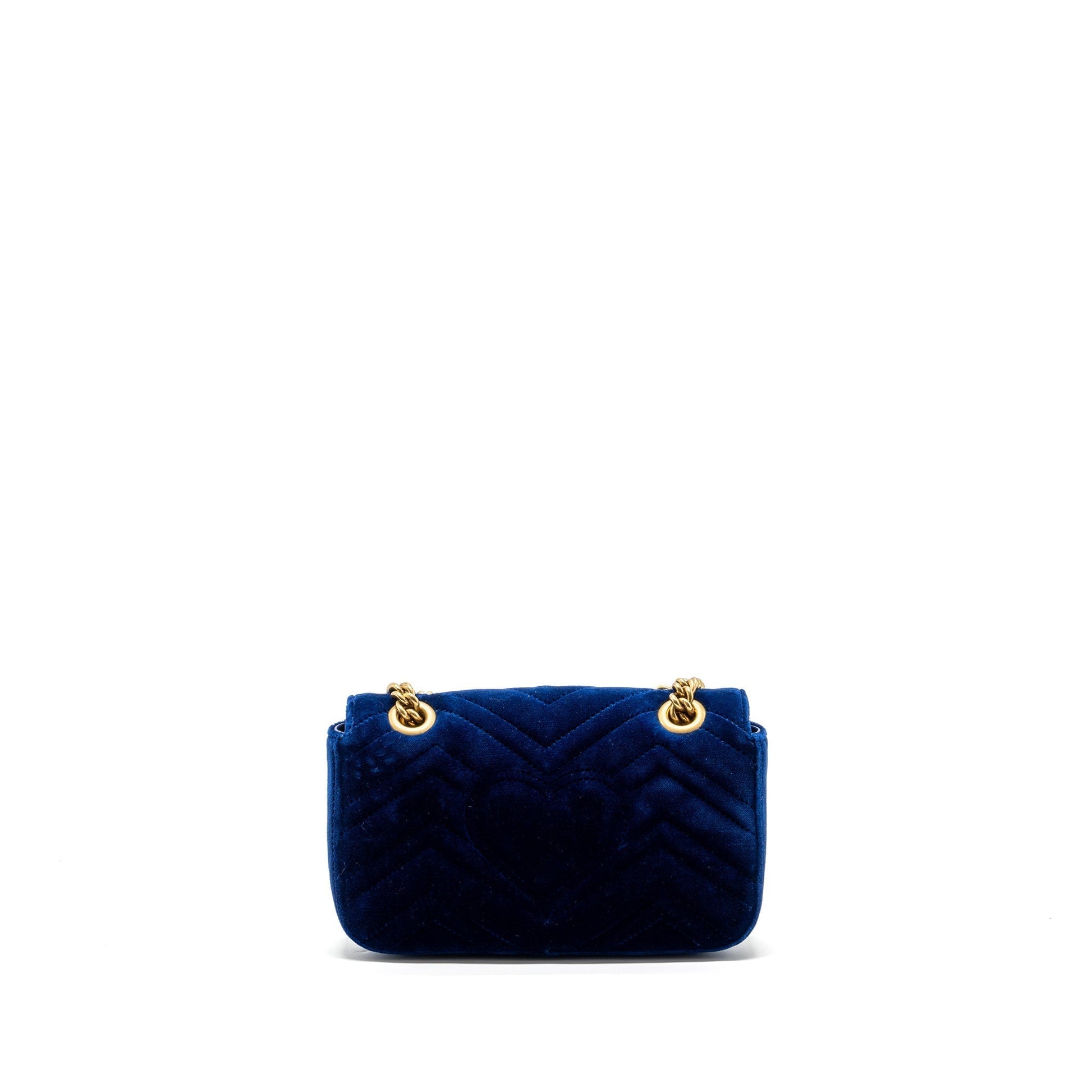 Gucci Marmont Bag Velvet Blue Mini Travel Bag