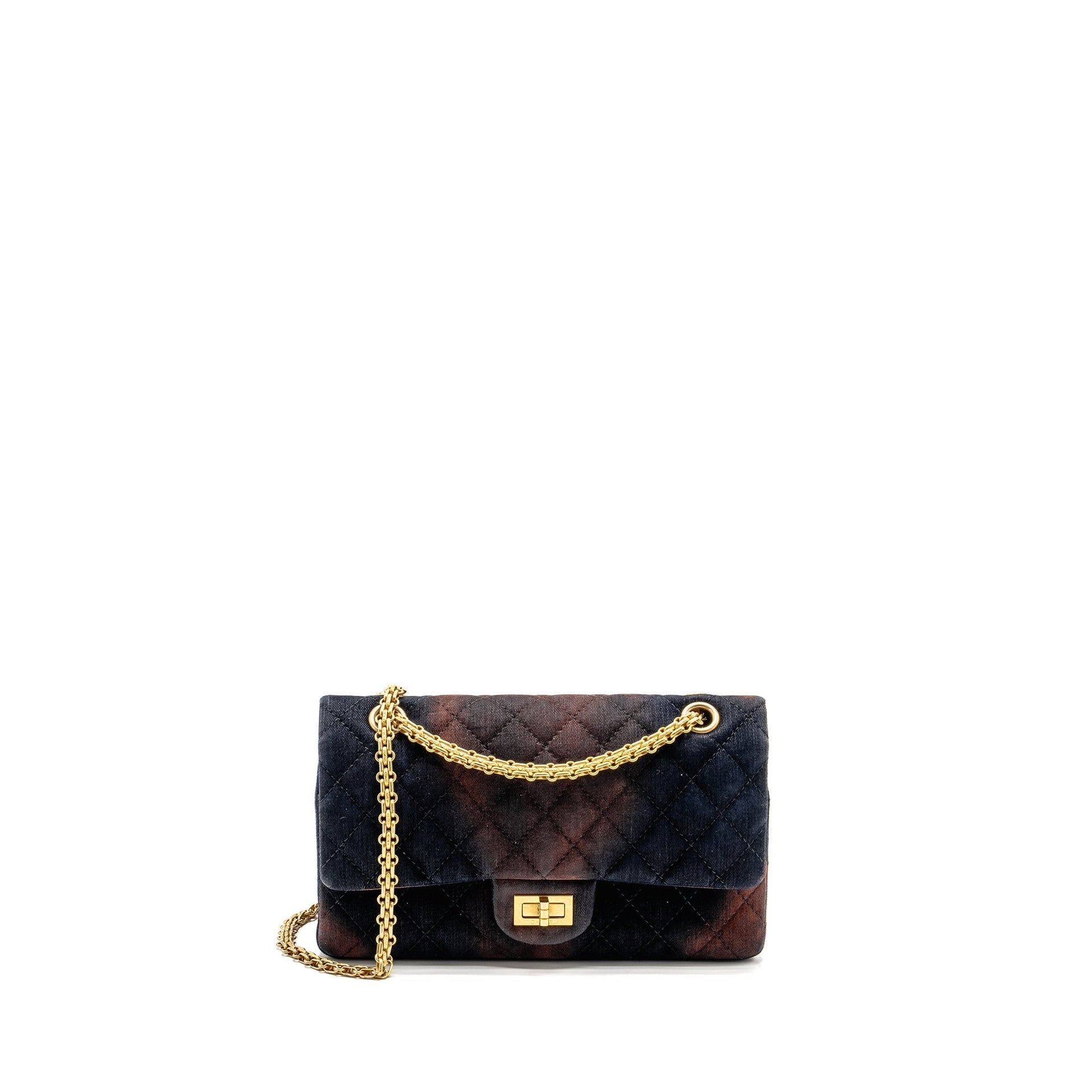 Chanel 2.55 Reissue Flap Ombre Velvet GHW Multicolour Small Shoulder Bag