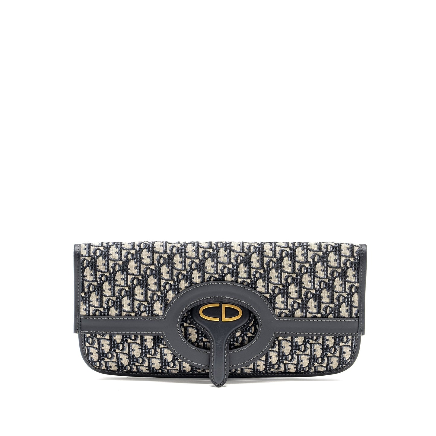 Dior Folder Clutch Oblique Handbag Leather Canvas Clutch Bag