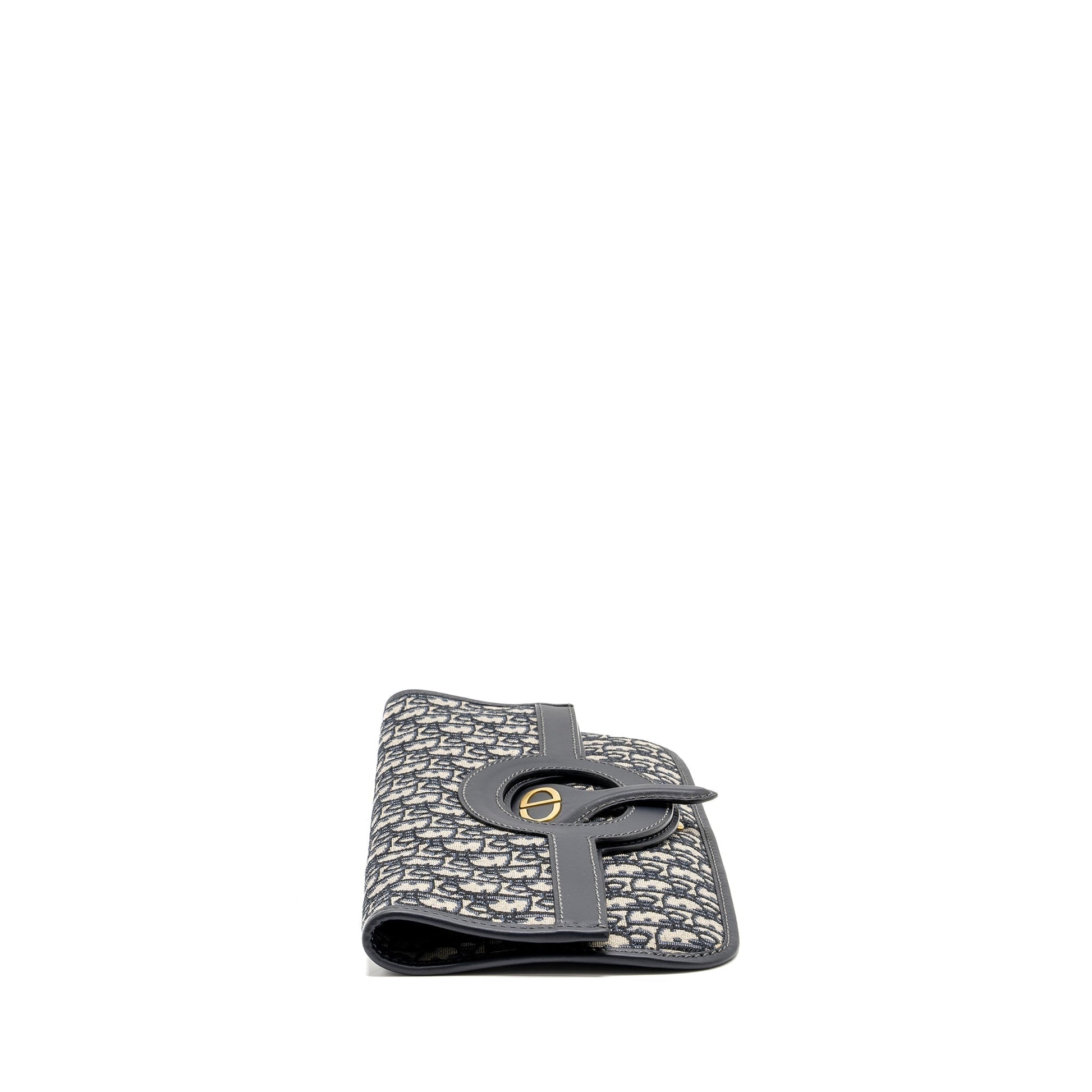 Dior Folder Clutch Oblique Handbag Leather Canvas Clutch Bag