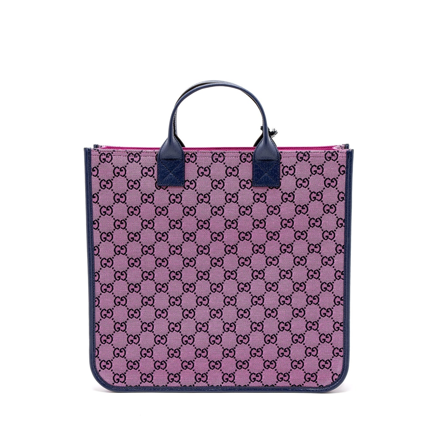 Gucci Children Tote Bag Purple Leather Canvas