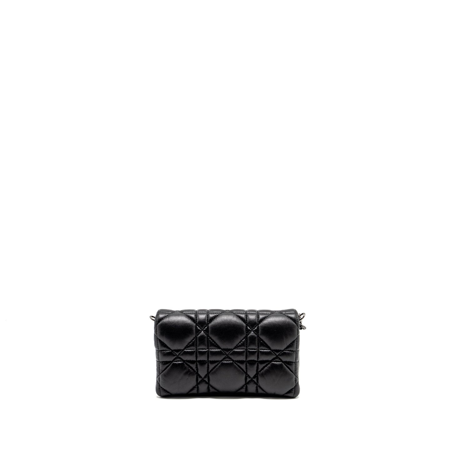Dior Caro Purse Calfskin Hardware Handbag Black Mini Travel Bag