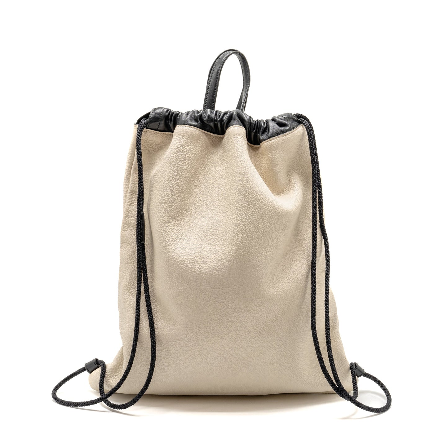 Gucci Drawstring Backpack Calfskin Black White Jewelry