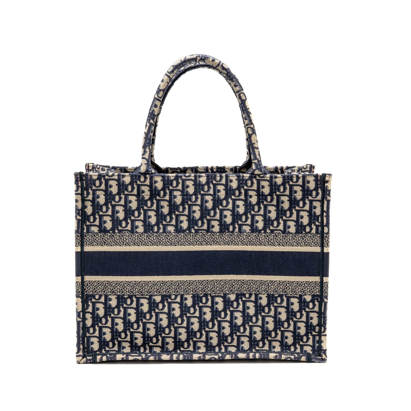 Dior Book Tote Oblique Embroidery Ecru Handbag Blue Medium Tote Bag Blue Handbag