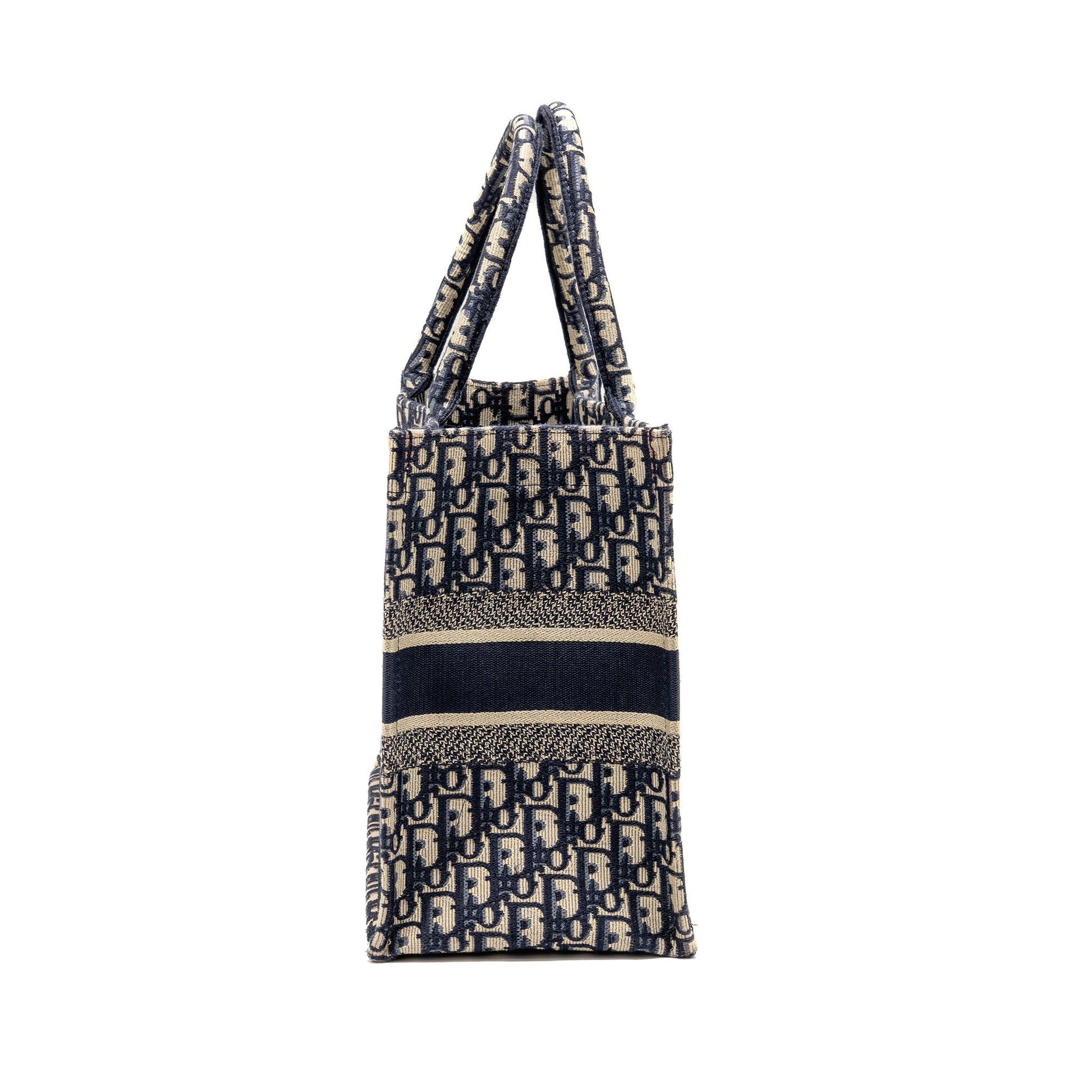 Dior Book Tote Oblique Embroidery Ecru Handbag Blue Medium Tote Bag Blue Handbag