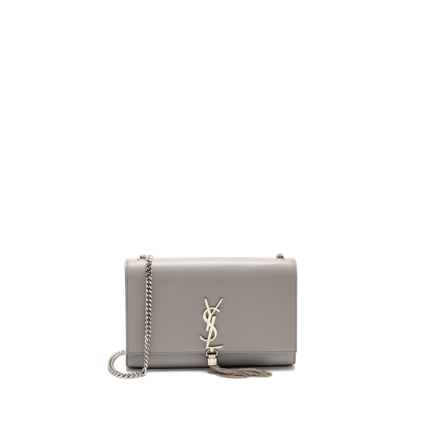 YSL Saint Laurent Kate Purse Calfskin Grey Travel Bag Medium