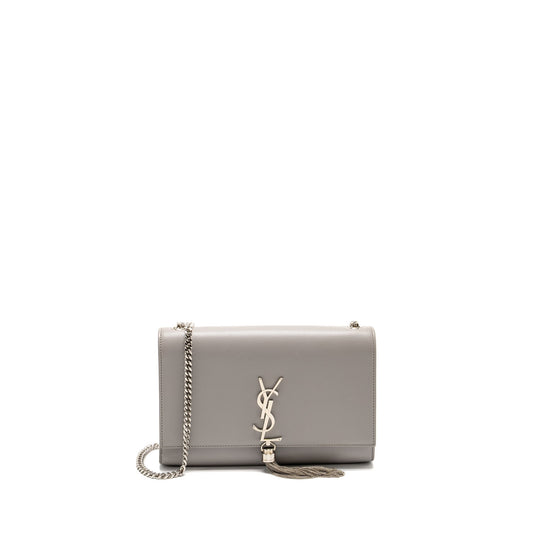 YSL Saint Laurent Kate Purse Calfskin Grey Travel Bag Medium