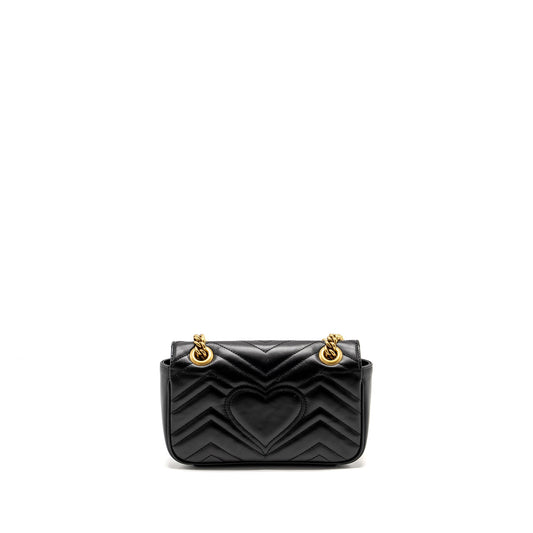 Gucci Marmont Shoulder Bag Calfskin Black Mini Ghw 1