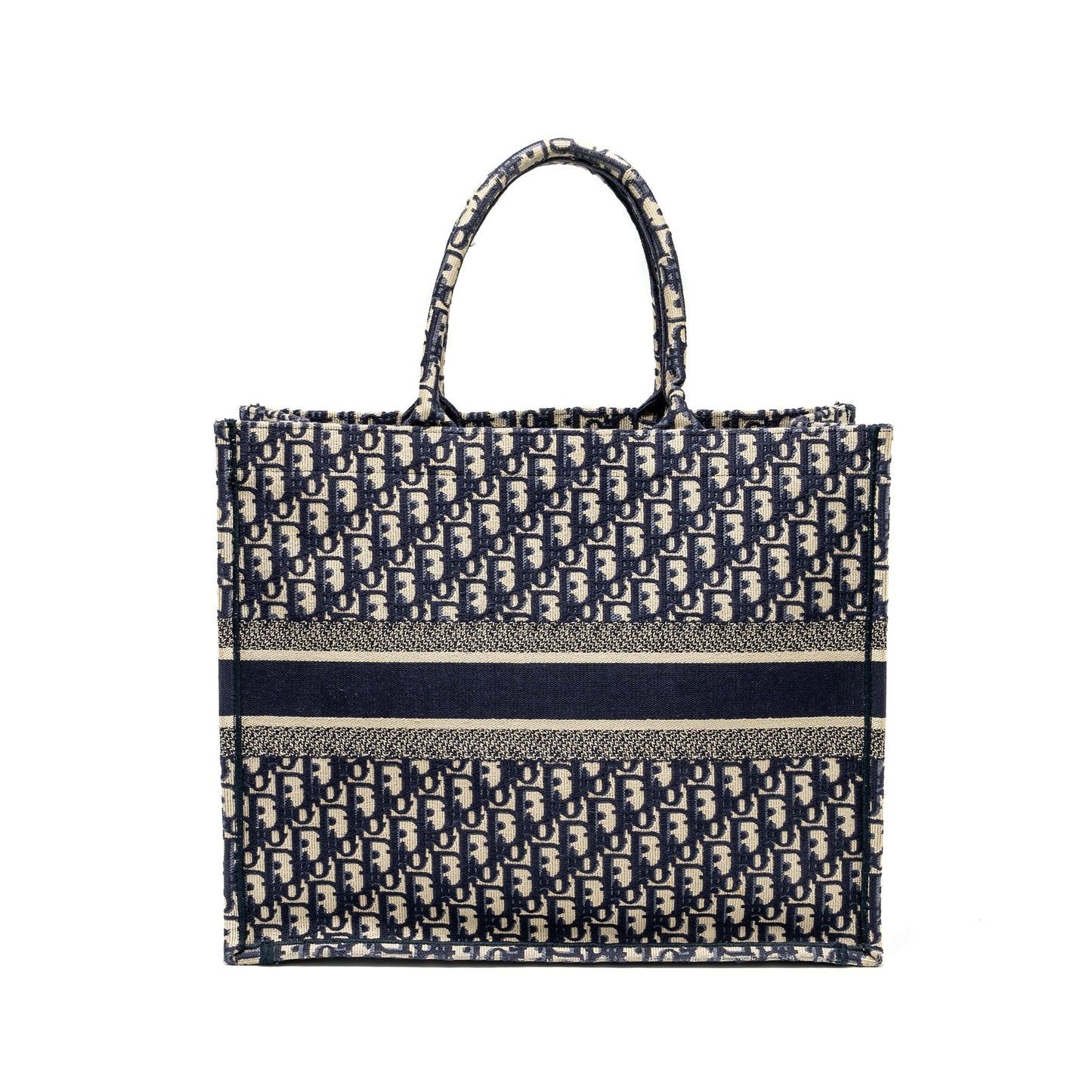 Dior Book Tote Oblique Handbag Blue Large Tote Bag
