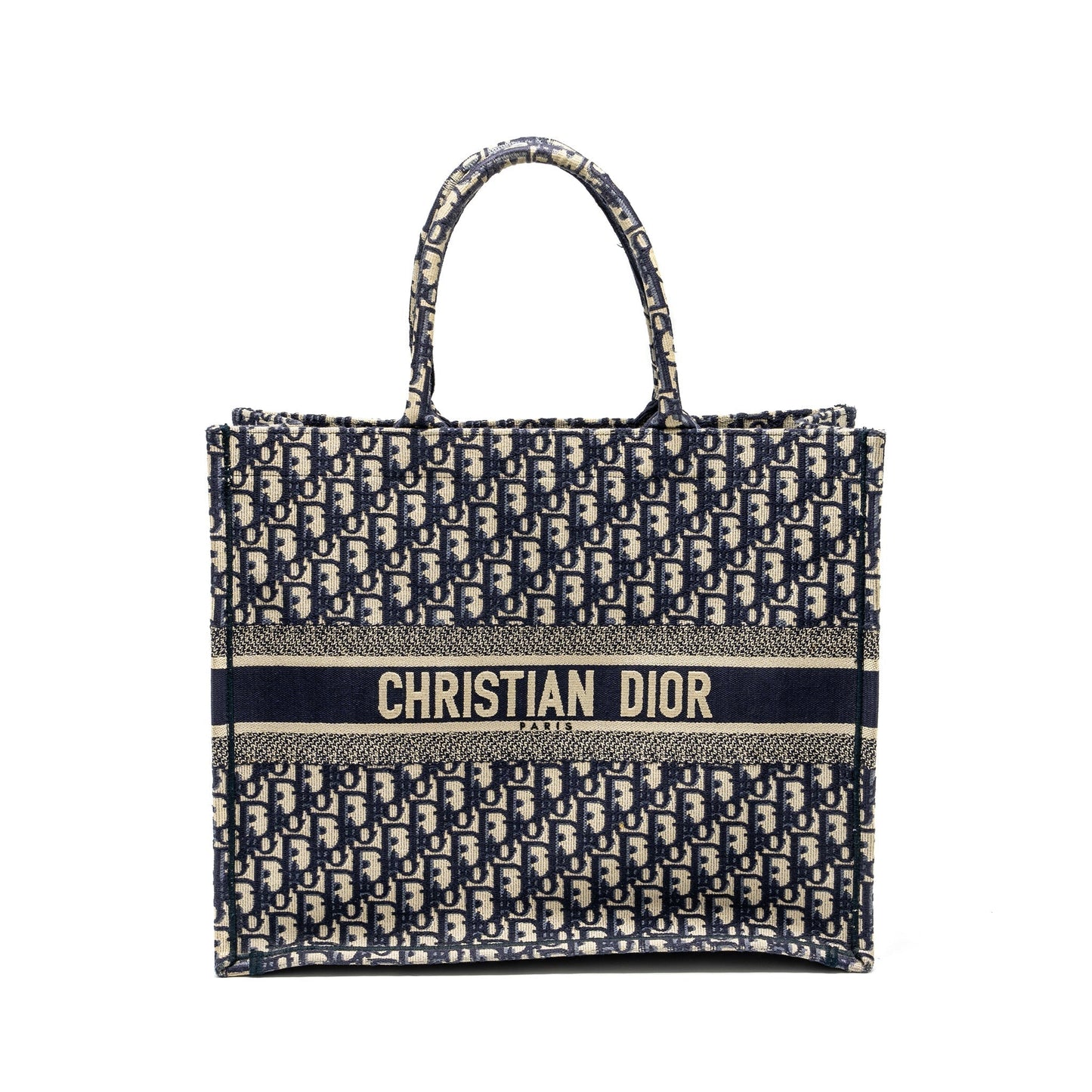Dior Book Tote Oblique Handbag Blue Large Tote Bag
