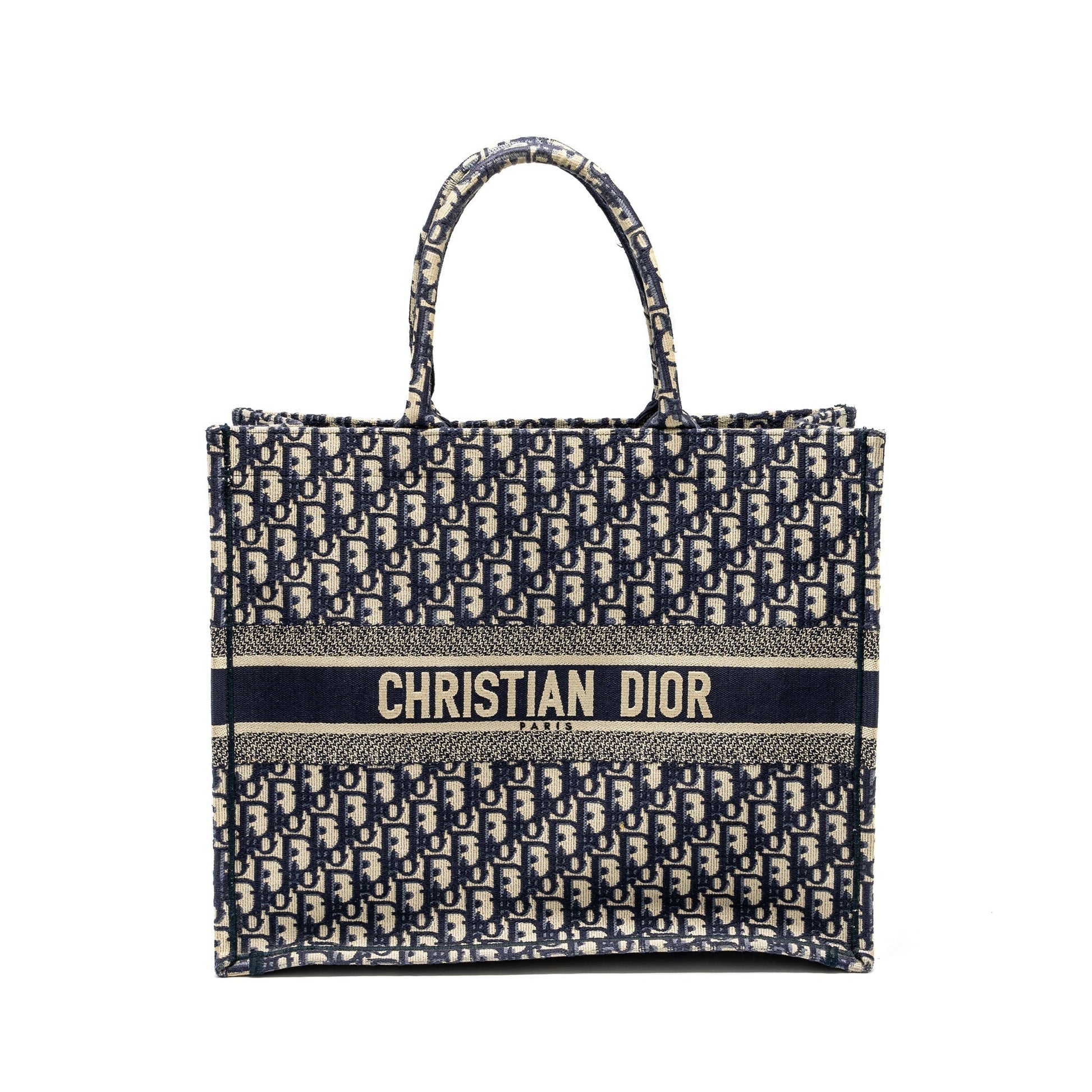 Dior Book Tote Oblique Handbag Blue Large Tote Bag