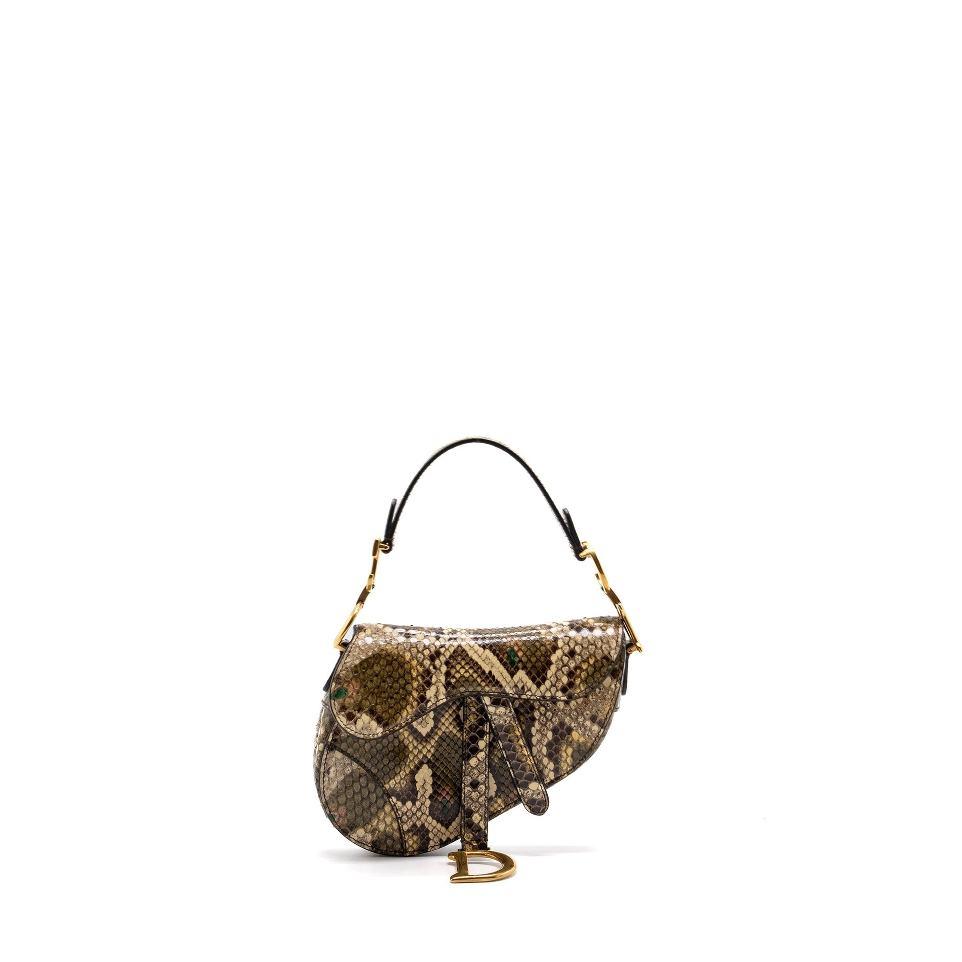 Dior Saddle Purse Python Multicolour Handbag Mini Travel Bag
