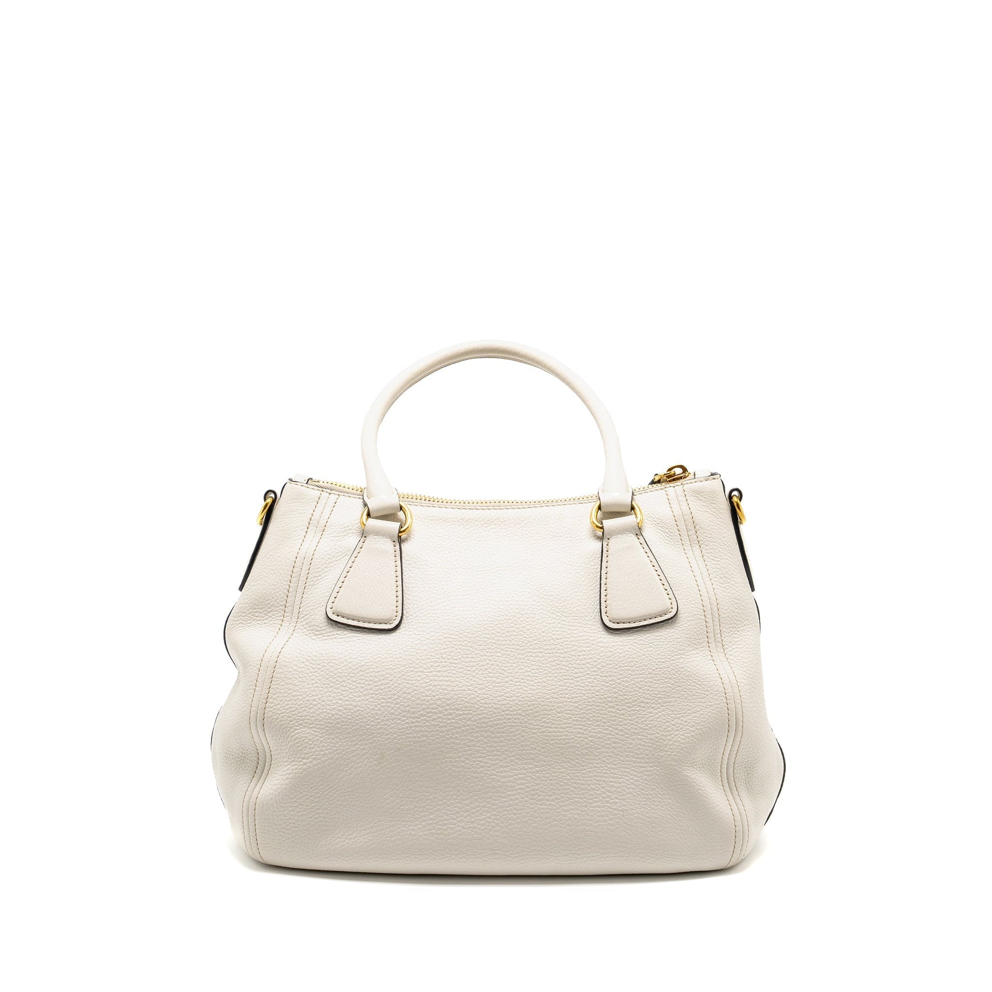 Prada Vitello Daino Purse Handbag Leather White Travel Bag