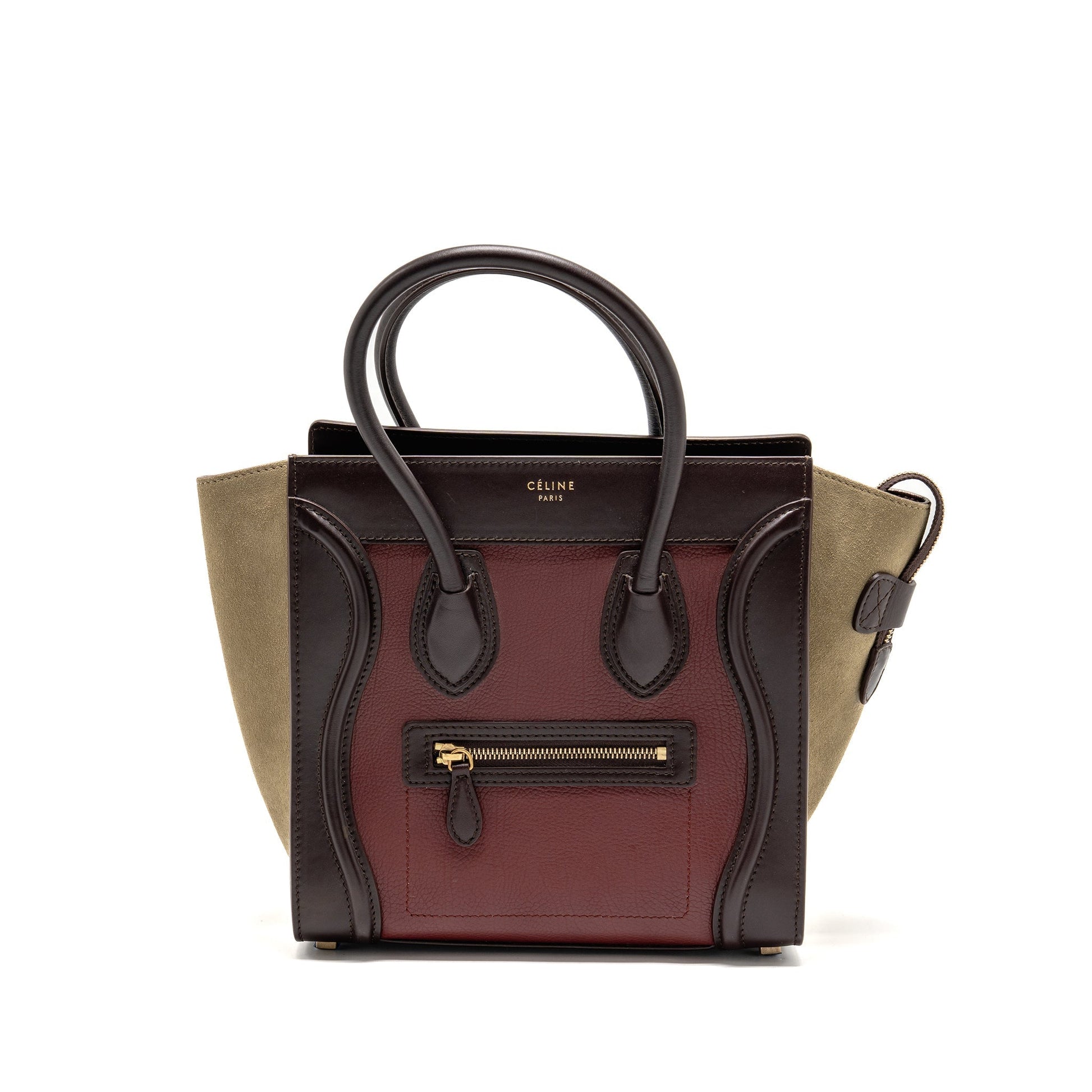 Celine Micro Luggage Purse Multicolor Handbag Leather Travel Bag