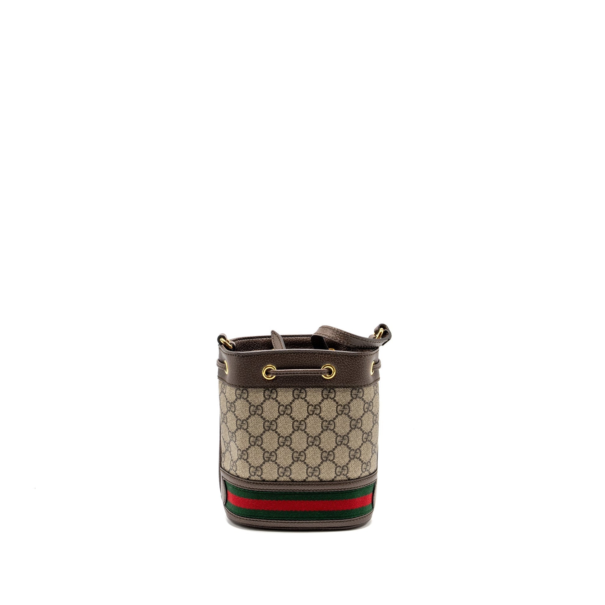 Gucci Ophida Bucket Bag Supreme Ebony Canvas Beige