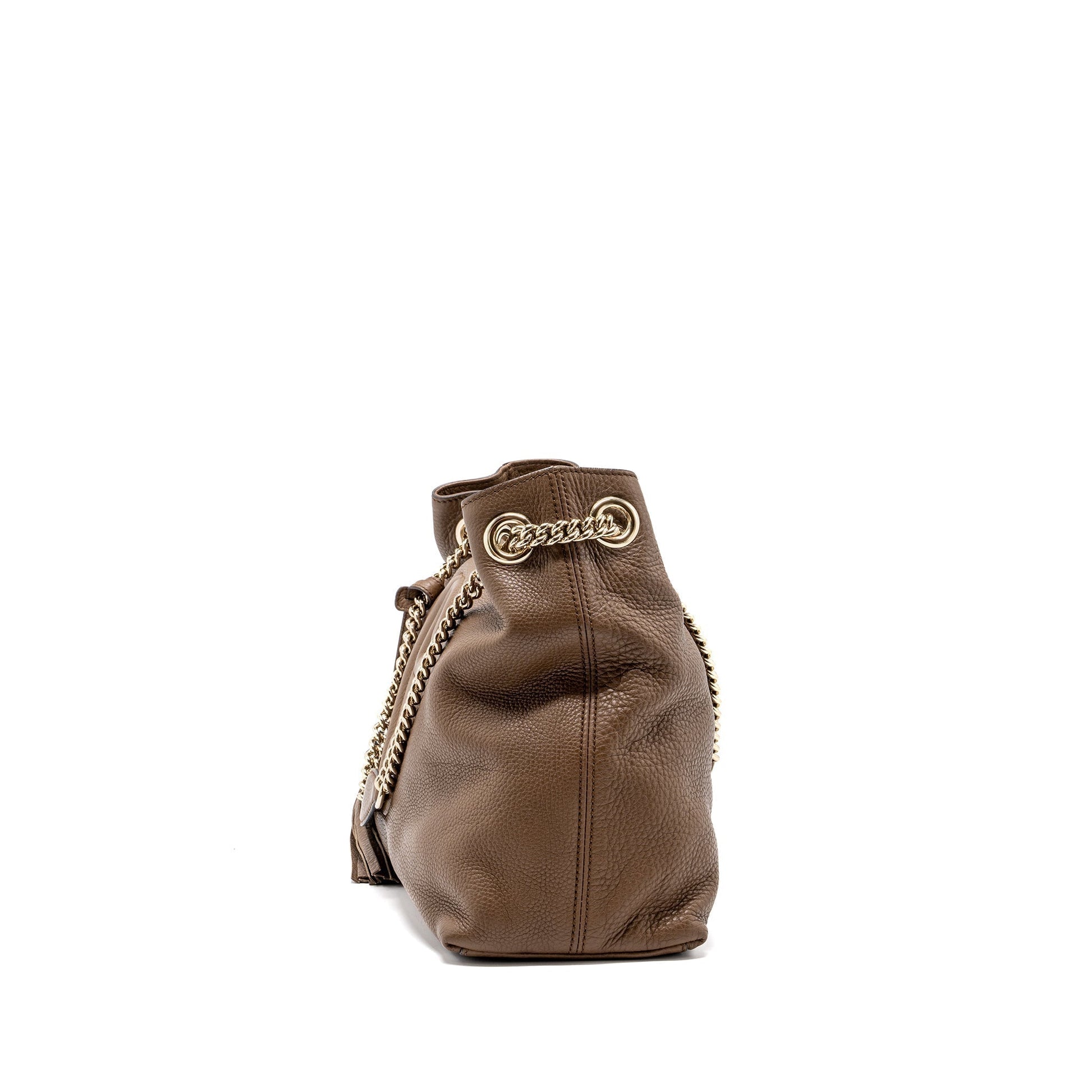 Gucci Disco Tote Bag Calfskin Brown