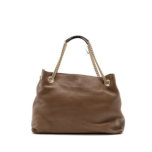 Gucci Disco Tote Bag Calfskin Brown