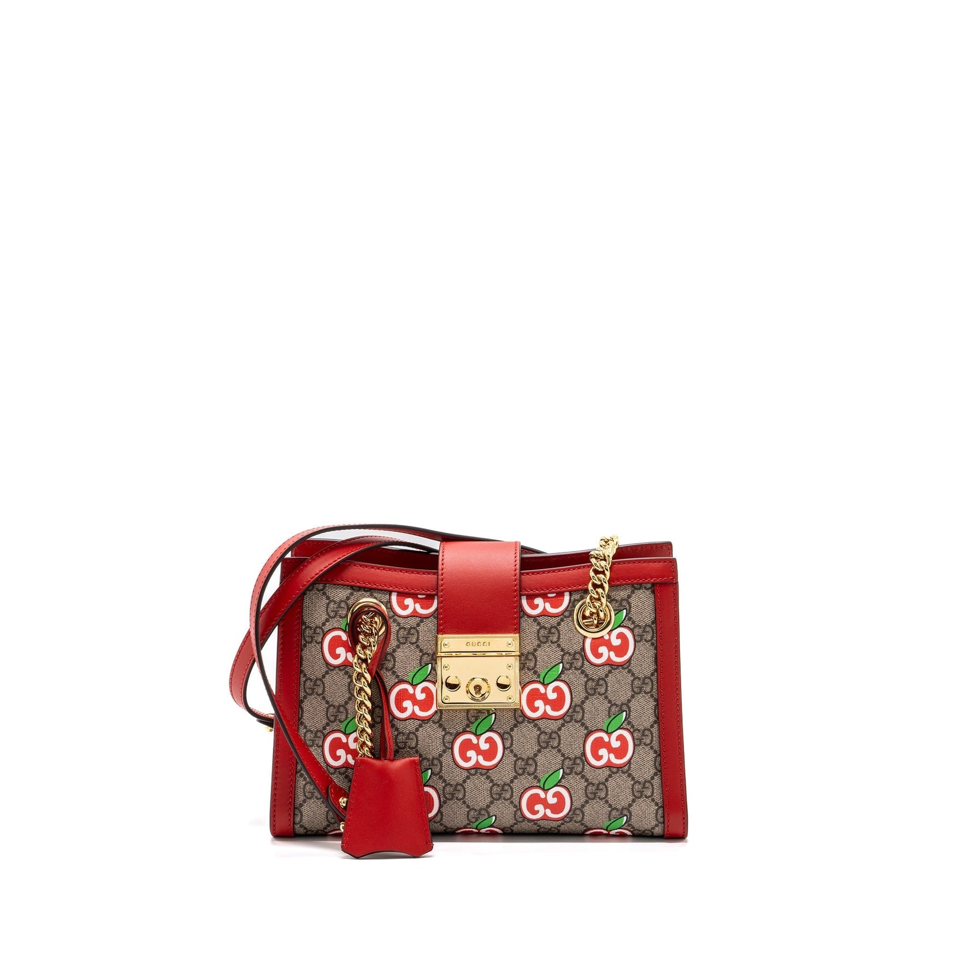 Gucci Padlock Shoulder Bag Supreme Canvas Red