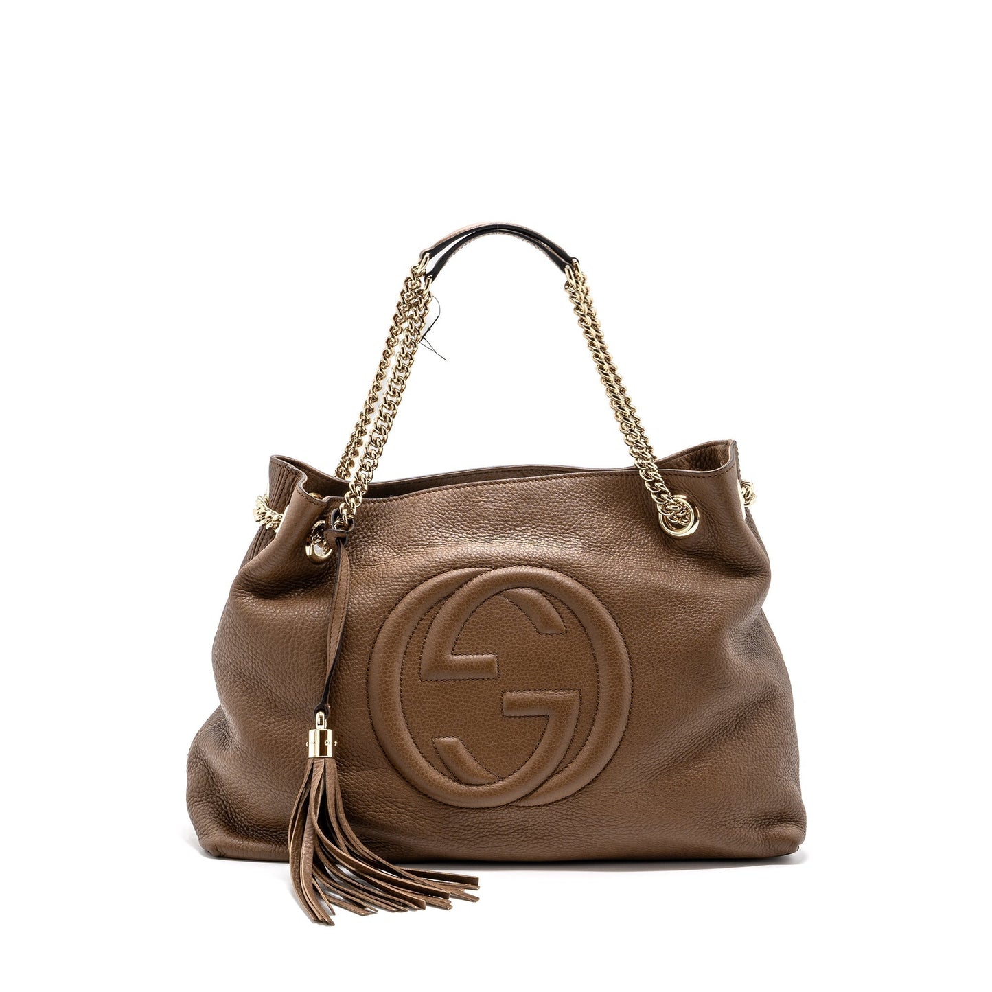 Gucci Disco Tote Bag Calfskin Brown
