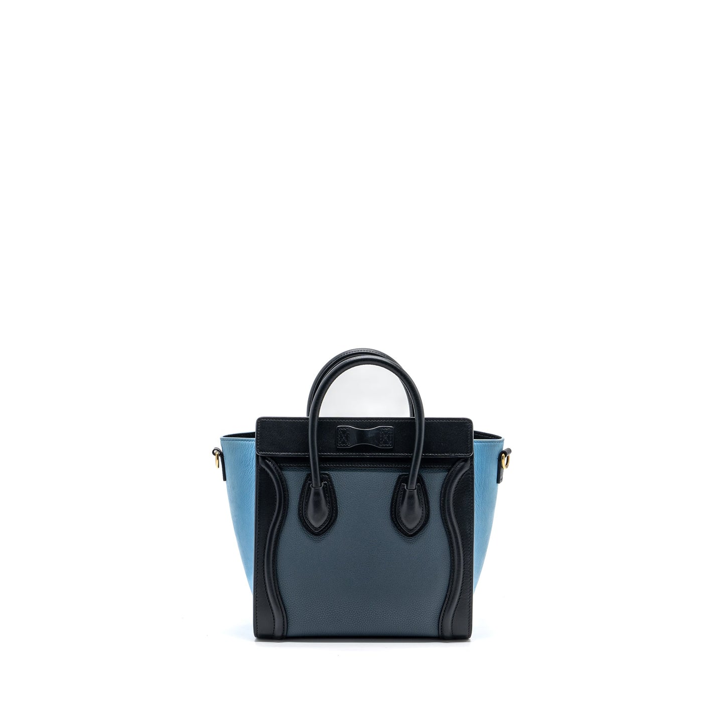 Celine Nano Luggage Purse Multi Colour Dark Handbag Black Blue Travel Bag
