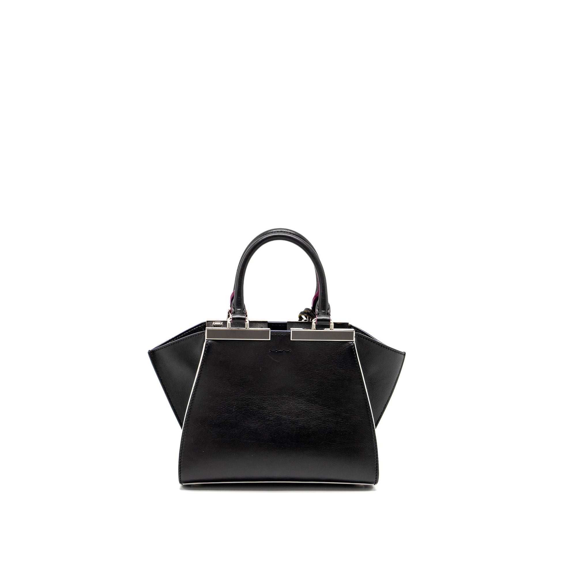 Fendi 3Jours Tote Purse Calfskin Black Mini Tote Bag