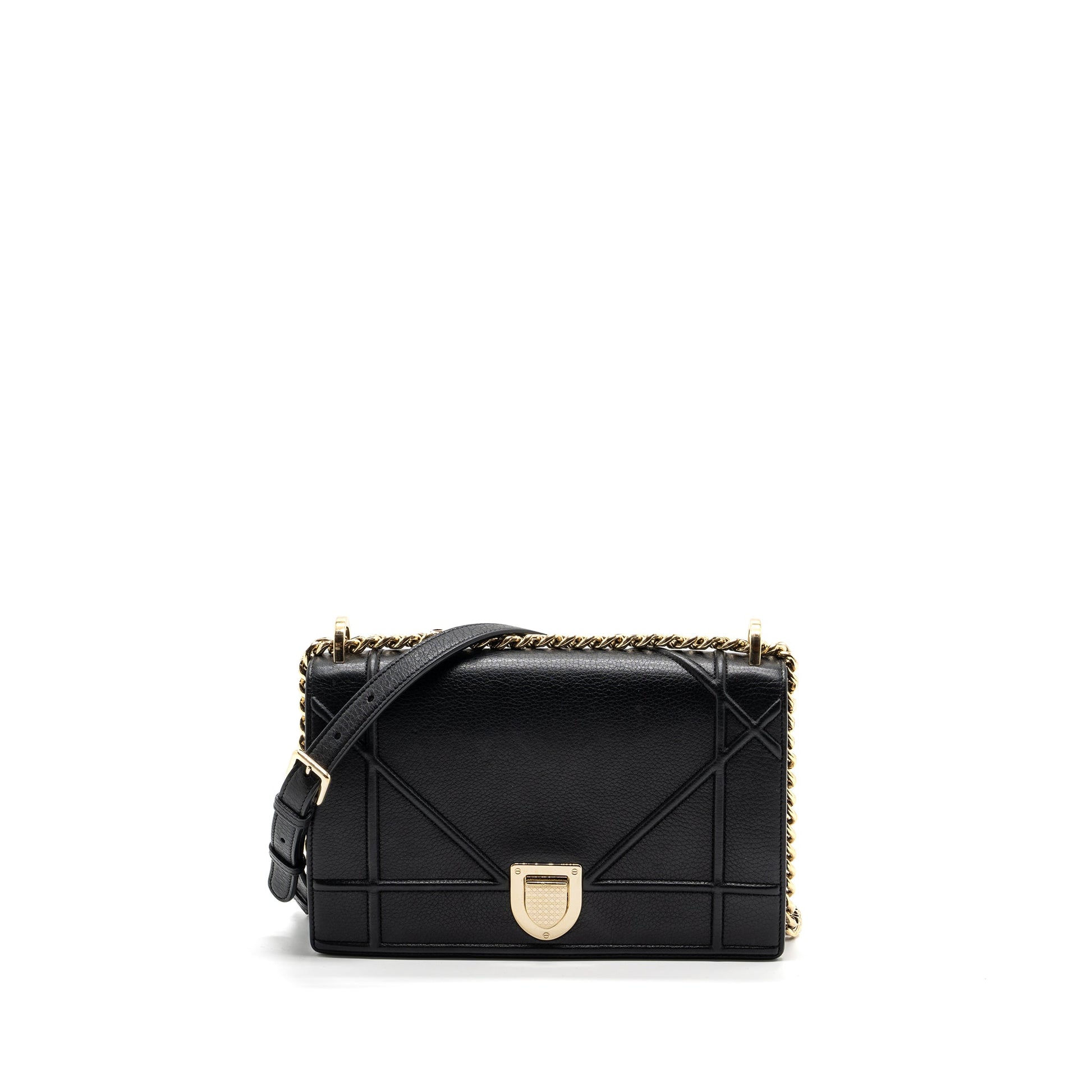 Dior ama Purse Calfskin Handbag Black Travel Bag