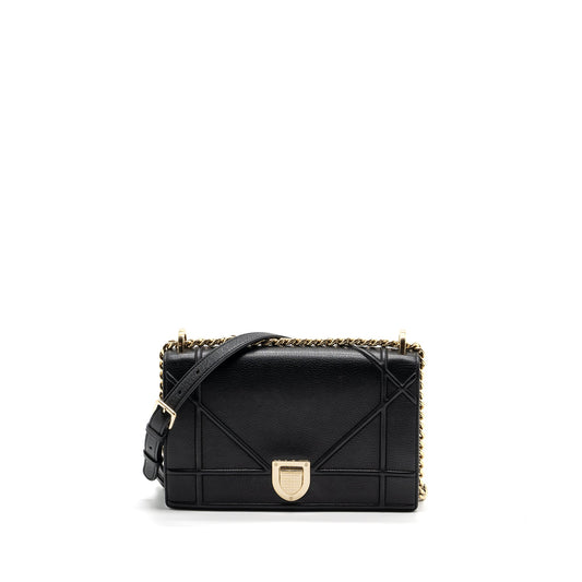 Dior ama Purse Calfskin Handbag Black Travel Bag