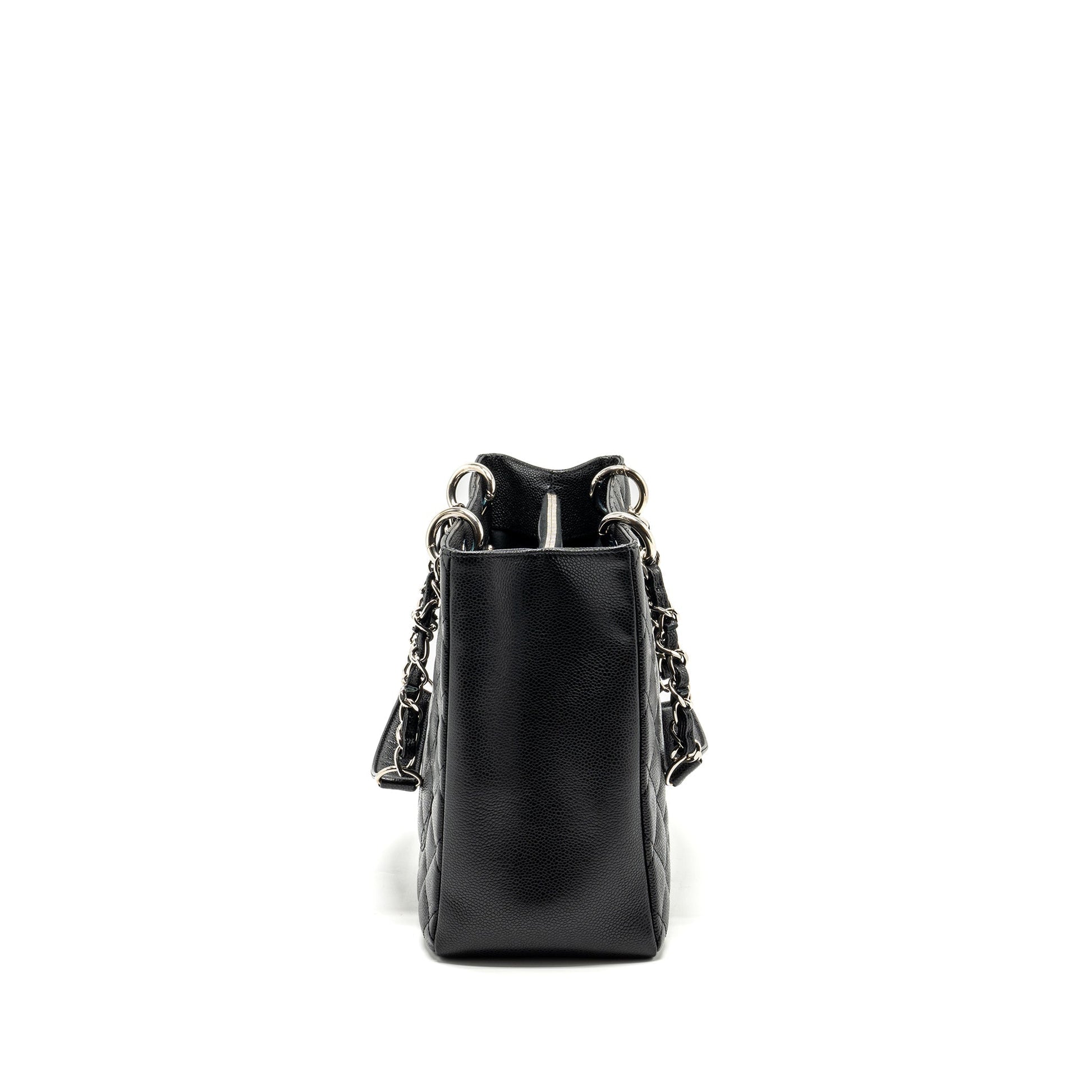 Chanel Grand Shopping Caviar SHW Black Tote Bag 6