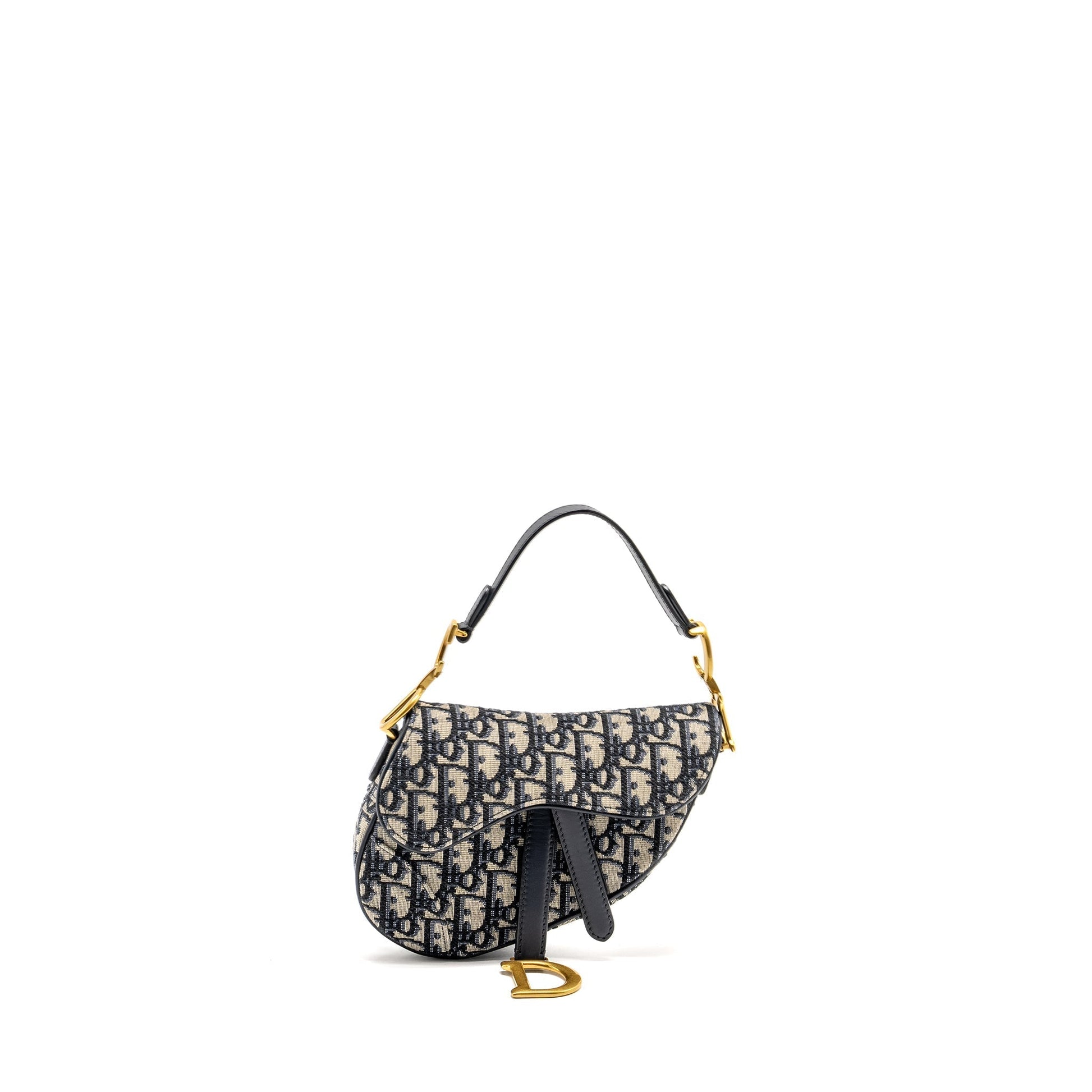 Dior Saddle Purse Oblique Jacquard Handbag Blue Mini Travel Bag Blue Handbag
